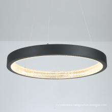 home chandelier black acrylic pendant led linear ring light chandelier
